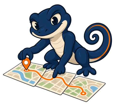 Happlo, the Happlo Systems gecko, mapping out the setup